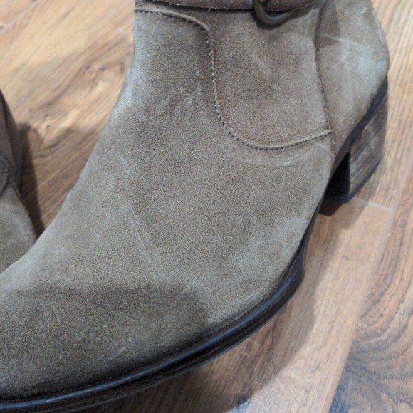 Pikolinos Women's Size 42 EU Ankle Buckle Booties Suede Leather Tan Slouchy Zip - Picture 12 of 13